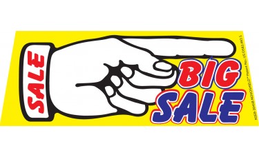 Big Sale Right Finger Point Windshield Banner