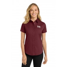 Custom Embroidered Port Authority Easy Care Ladies Short Sleeve Button Down Shirts