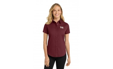 Custom Embroidered Port Authority Easy Care Ladies Short Sleeve Button Down Shirts