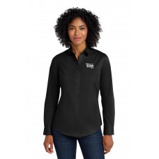 Custom Embroidered Port Authority SuperPro Twill Ladies Long Sleeve Button Down Shirts