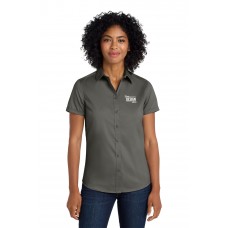 Custom Embroidered Port Authority SuperPro Twill Ladies Short Sleeve Button Down Shirts