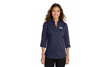 Custom Embroidered Port Authority SuperPro Twill Ladies Long Sleeve Button Down Shirts