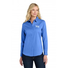 Custom Embroidered Port Authority SuperPro React Twill Ladies Long Sleeve Button Down Shirts