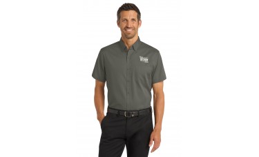 Custom Embroidered Port Authority SuperPro Twill Short Sleeve Button Down Shirts
