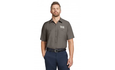 Custom Embroidered Red Kap Short Sleeve Industrial Button Down Work Shirts Custom Embroidered Red Kap Short Sleeve Industrial Button Down Work Shirts