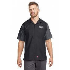 Custom Embroidered Red Kap Men's Short Sleeve Button Down Ripstop Crew Shirts