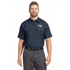 Custom Embroidered Red Kap Short Sleeve Ripstop Button Down Work Shirts