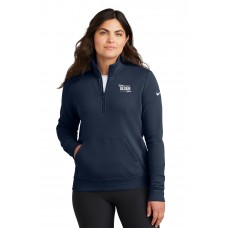 Custom Embroidered Nike Ladies Club Fleece Sleeve Swoosh 1/2-Zips