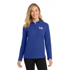 Custom Embroidered Port Authority Silk Touch Ladies Long Sleeve Polo Shirts