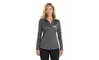Custom Embroidered Port Authority Silk Touch Performance Ladies Long Sleeve Polo Shirts