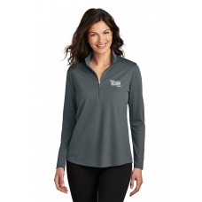 Custom Embroidered Port Authority Dry Zone UV Micro-Mesh Ladies Long Sleeve 1/4-Zips