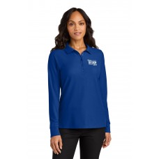 Custom Embroidered Port Authority Wearever Signature Pique Ladies Long Sleeve Polo Shirts