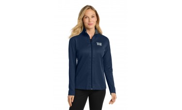 Custom Embroidered Port Authority Vertical Texture Ladies Long Sleeve Full Zip Jackets