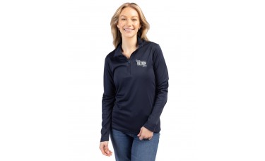 Custom Embroidered Clique Spin Eco Performance Half Zip Ladies Pullovers Custom Embroidered Clique Spin Eco Performance Half Zip Ladies Pullovers