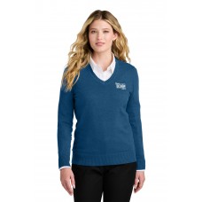 Custom Embroidered Port Authority Ladies Easy Care V-Neck Sweaters