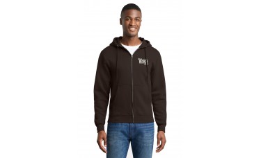 Custom Embroidered Port & Co Core Medium Weight Fleece Full-Zip Hooded Sweatshirts