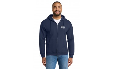 Custom Embroidered Port & Co Essential Heavyweight Fleece Full-Zip Hooded Sweatshirts