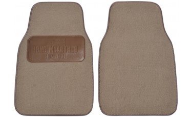 Premium Carpet Car Mats With Custom Embossed Heel Pad (2-Piece Set)
