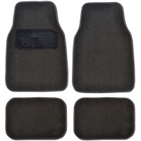 Premium Carpet Car Mats With Custom Embossed Heel Pad (4-Piece Set)