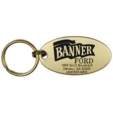 Aluminum Keychains - Gold Oval