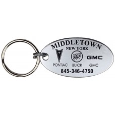 Aluminum Keychains - Silver Oval