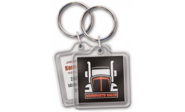 Custom Printed Full Color Digital Clear Acrylic Keychains - Square