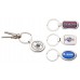 Polished Metal Keychains With Full Color Custom Printed Dome Inlay