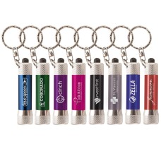 Custom Laser Engraved LED Metal Mini Flashlight Keychains