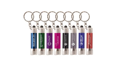 Custom Laser Engraved LED Metal Mini Flashlight Keychains