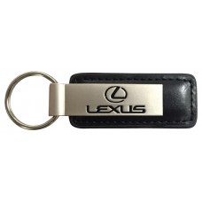 Custom Engraved Leather & Metal Rectangle Keychains