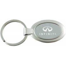 Custom Engraved Stainless Steel Metal Keychains - Oval