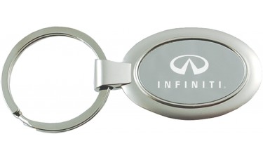 Prestige Engraved Stainless Steel Keychains - Oval