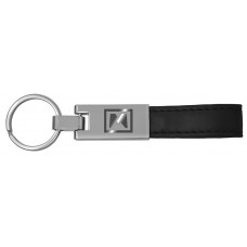 Custom Engraved Stainless Steel Metal & Leather Loop Keychains