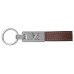 Custom Engraved Stainless Steel Metal & Leather Loop Keychains