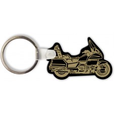 Screen Printed Soft Touch Keychains - Touring Bike Motorcycle