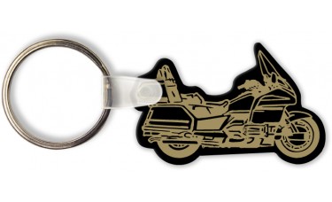 Screen Printed Soft Touch Keychains - Touring Bike Motorcycle
