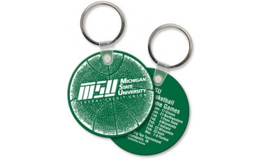 Custom Screen Printed Soft Touch Keychains - Large Round