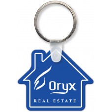 Custom Printed Full Color Digital Soft Touch Keychains - House