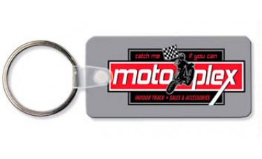 Custom Screen Printed Soft Touch Keychains - License Plate