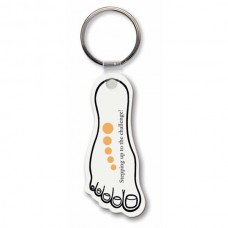Custom Screen Printed Soft Touch Keychains - Foot