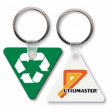 Custom Screen Printed Soft Touch Keychains - Triangle