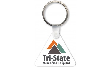 Custom Printed Full Color Digital Soft Touch Keychains - Triangle