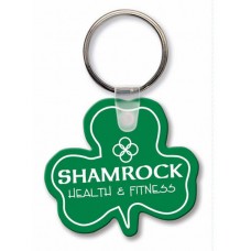 Screen Printed Soft Touch Keychains - Shamrock