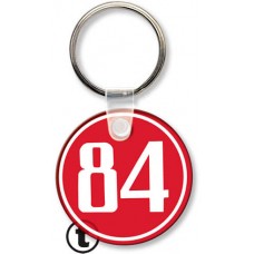 Custom Screen Printed Soft Touch Keychains - Small Round