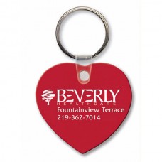 Custom Screen Printed Soft Touch Keychains - Heart