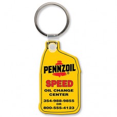 Custom Screen Printed Soft Touch Keychains - Oil Jug
