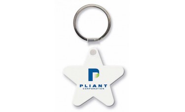 Custom Screen Printed Soft Touch Keychains - Star