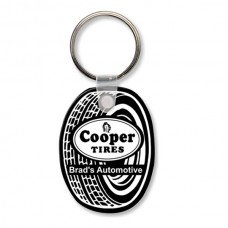 Custom Screen Printed Soft Touch Keychains - Tire