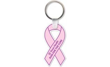 Custom Printed Full Color Digital Soft Touch Keychains - Support Ribbon