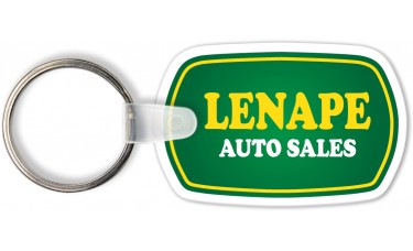 Full Color Digital Soft Touch Keychains - Oblong